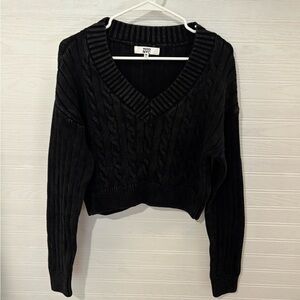 Madden NYC Black V-Neck Sweater